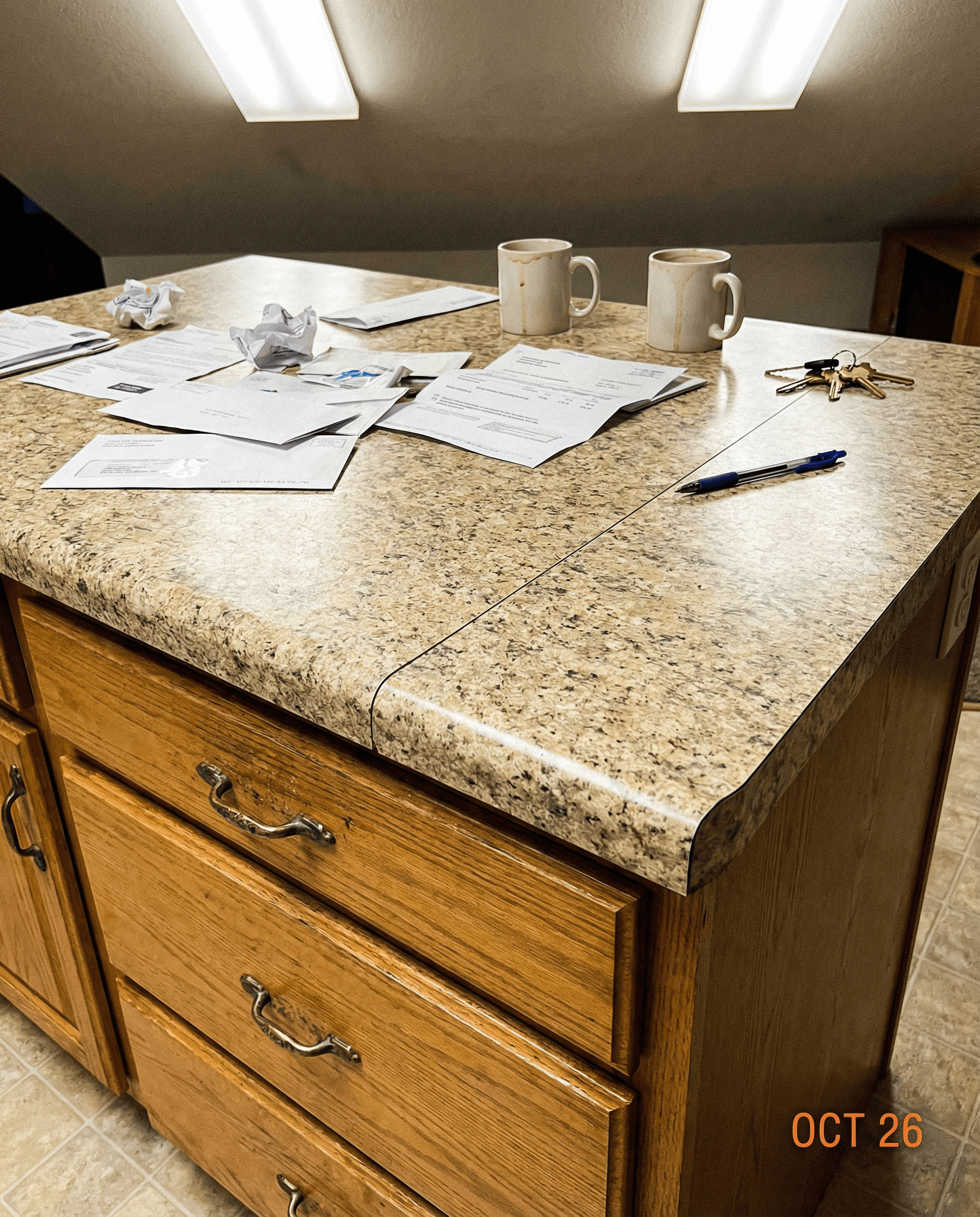 Kitchen Island Before Renovation - TB Construction FL