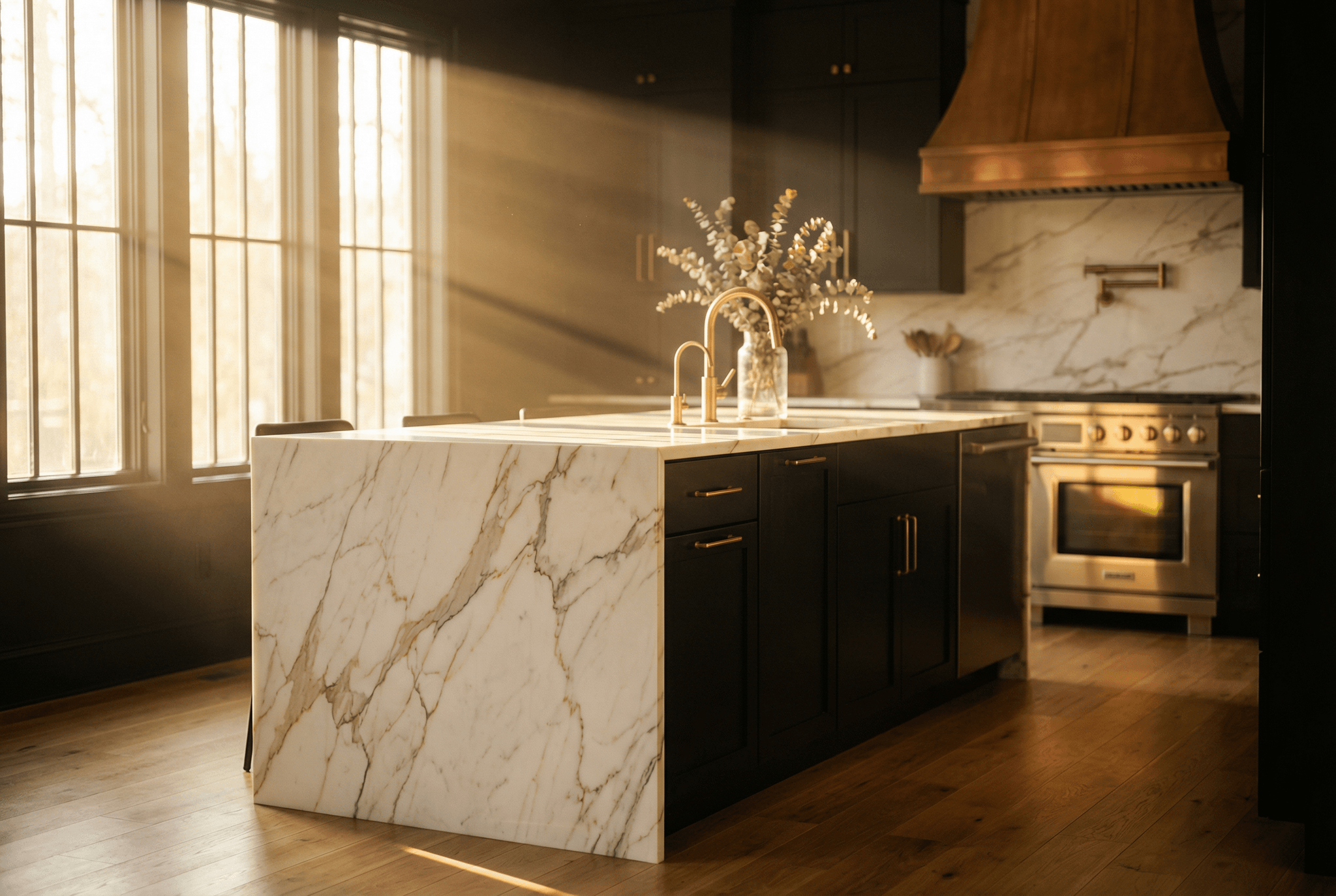MARBLE KITCHEN - Kitchen by TB Construction FL